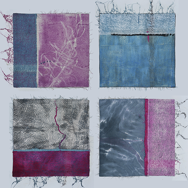 Geflüster - Textilcollage von Edith Kals